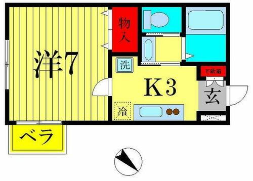千葉県松戸市新松戸１丁目 新松戸駅 1K アパート 賃貸物件詳細