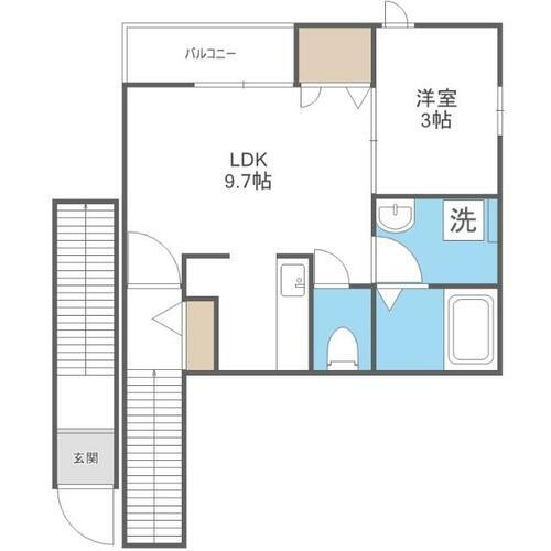 福岡県福岡市博多区美野島１丁目 博多駅 1LDK アパート 賃貸物件詳細