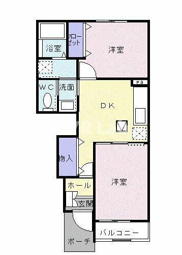 福岡県筑紫野市二日市西１丁目 二日市駅 2DK アパート 賃貸物件詳細