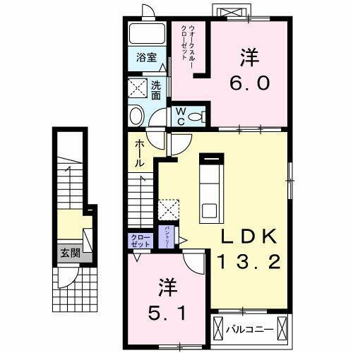 千葉県柏市大室 柏たなか駅 2LDK アパート 賃貸物件詳細