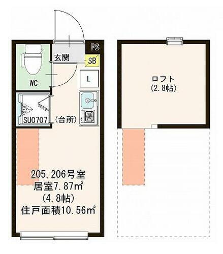 ハーモニーテラス久我山Ⅱ 2階 ワンルーム 賃貸物件詳細