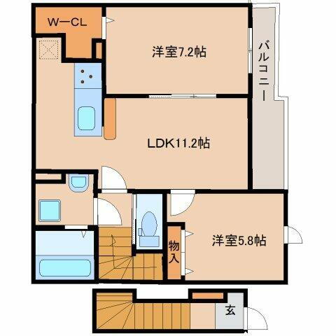 奈良県奈良市北永井町 奈良駅 2LDK アパート 賃貸物件詳細