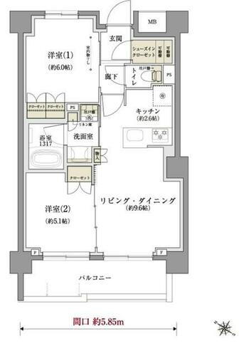東京都世田谷区船橋３丁目 千歳船橋駅 2LDK マンション 賃貸物件詳細