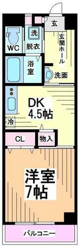 神奈川県川崎市多摩区長尾４丁目 宿河原駅 1DK マンション 賃貸物件詳細
