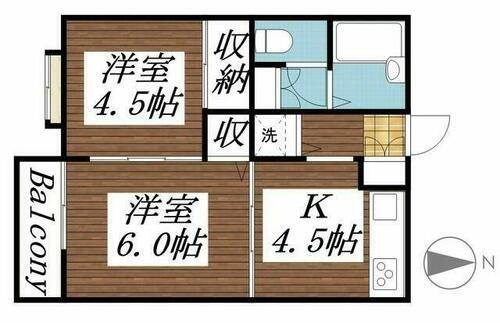 千葉県柏市常盤台 南柏駅 2K マンション 賃貸物件詳細