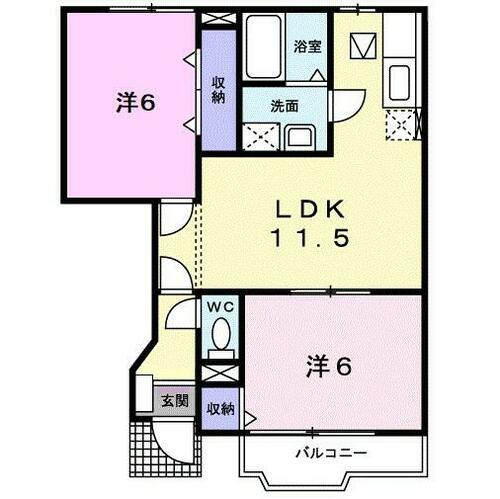 神奈川県平塚市豊田打間木 平塚駅 2LDK アパート 賃貸物件詳細