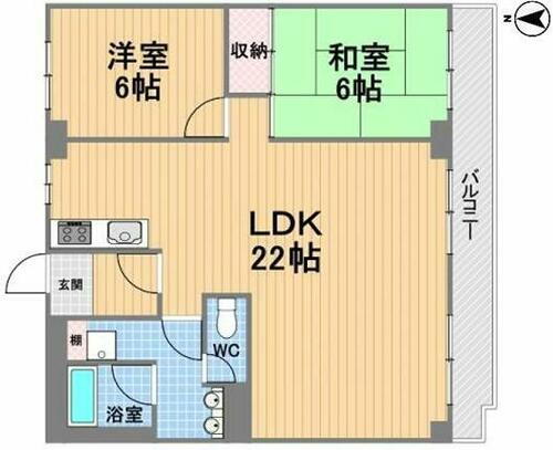 シャトー御影 4階 2LDK 賃貸物件詳細