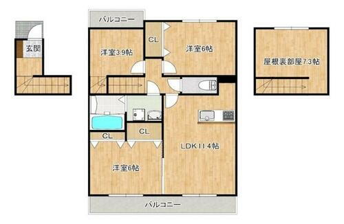 ソラーナ大刀洗 2階 3LDK 賃貸物件詳細