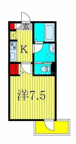千葉県鎌ケ谷市道野辺本町２丁目 鎌ケ谷駅 1K アパート 賃貸物件詳細