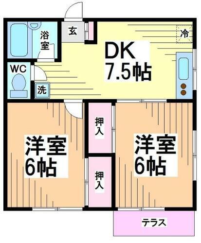 神奈川県川崎市多摩区菅１丁目 稲田堤駅 2DK アパート 賃貸物件詳細