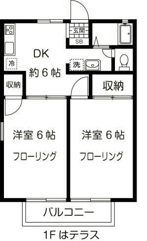 エステート東林間 1階 2DK 賃貸物件詳細