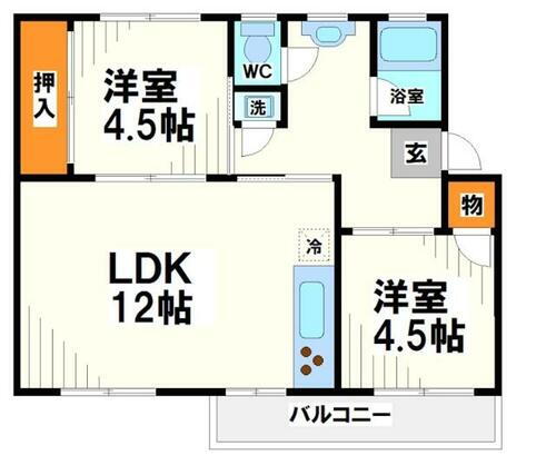 車返団地１街区４号棟 5階 2LDK 賃貸物件詳細