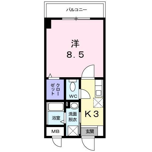 福岡県北九州市八幡東区西本町３丁目 八幡駅 1K マンション 賃貸物件詳細