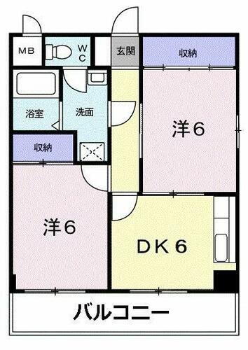 東京都府中市白糸台３丁目 武蔵野台駅 2DK マンション 賃貸物件詳細