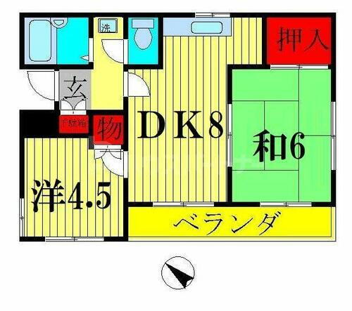 千葉県松戸市中根長津町 馬橋駅 2DK マンション 賃貸物件詳細