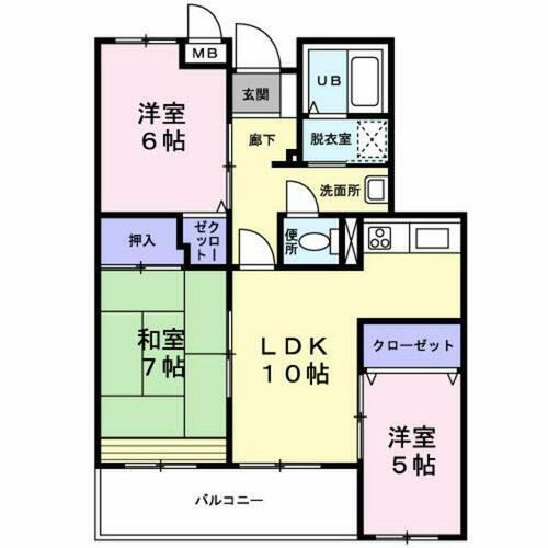 東京都東大和市仲原４丁目 東大和市駅 3LDK マンション 賃貸物件詳細