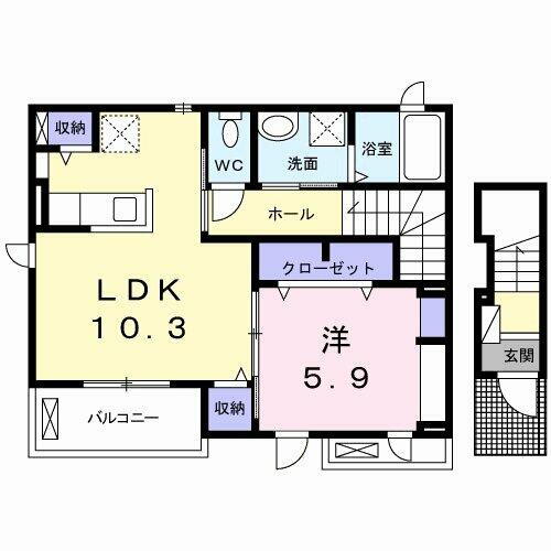 愛知県額田郡幸田町大字大草字馬場 相見駅 1LDK アパート 賃貸物件詳細