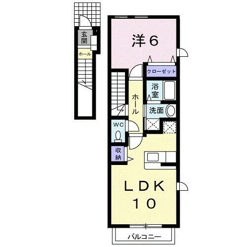 クラール２１ 2階 1LDK 賃貸物件詳細