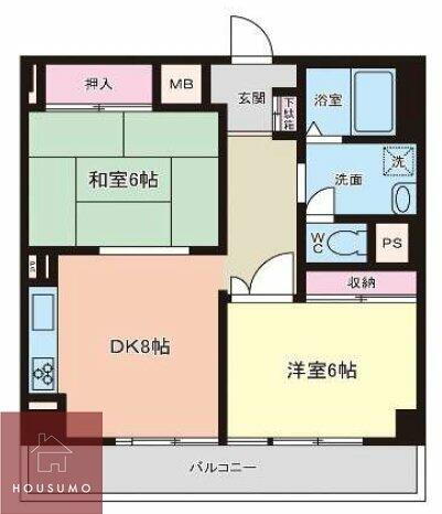 大阪府吹田市山田南 千里丘駅 2DK マンション 賃貸物件詳細