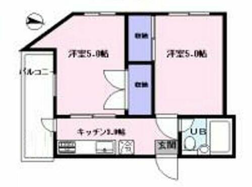 東京都世田谷区桜３丁目 経堂駅 2K マンション 賃貸物件詳細
