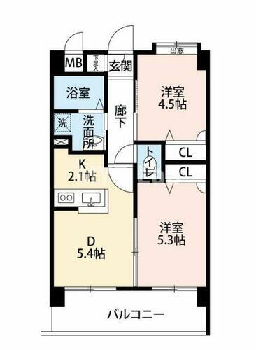 福岡県福岡市博多区東平尾２丁目 福岡空港駅 2DK マンション 賃貸物件詳細
