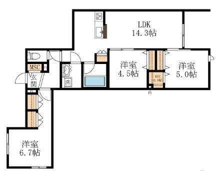 東京都足立区青井６丁目 青井駅 3LDK マンション 賃貸物件詳細