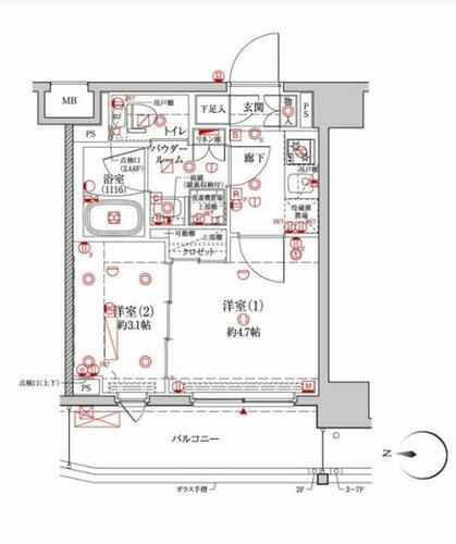 東京都江東区森下１丁目 森下駅 2K マンション 賃貸物件詳細