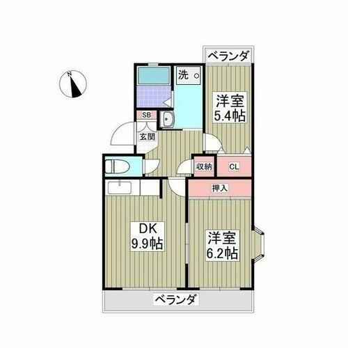 レジデンス原山 4階 2DK 賃貸物件詳細