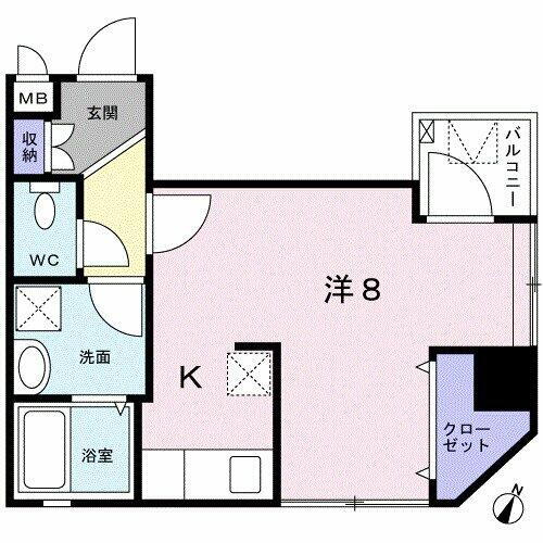 目黒いずみマンション 8階 1K 賃貸物件詳細