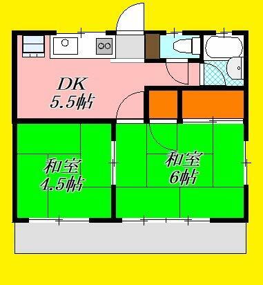 たちばなハイツ　Ａ 2階 2K 賃貸物件詳細