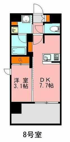 ＬＡＮＤＩＣ　Ｍ３４１８ 14階 1DK 賃貸物件詳細