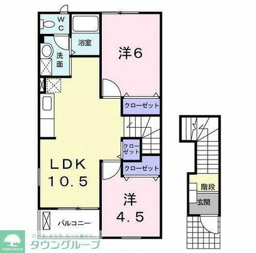 東京都町田市広袴３丁目 鶴川駅 2LDK アパート 賃貸物件詳細