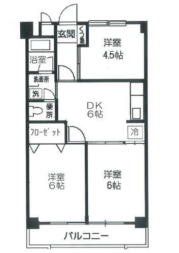 東京都練馬区上石神井１丁目 上石神井駅 3DK マンション 賃貸物件詳細