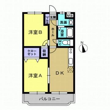 栃木県栃木市片柳町１丁目 栃木駅 2DK マンション 賃貸物件詳細