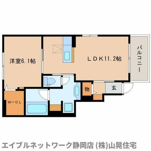 静岡県静岡市駿河区手越 安倍川駅 1LDK アパート 賃貸物件詳細