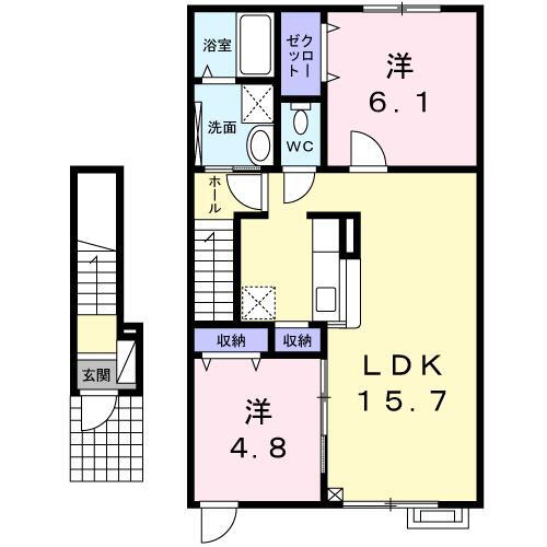 北海道函館市高丘町 2LDK アパート 賃貸物件詳細