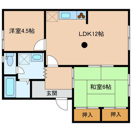 大分県中津市中央町２丁目 2LDK アパート 賃貸物件詳細