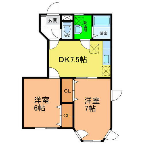 徳島県阿南市見能林町貞成 見能林駅 2DK アパート 賃貸物件詳細