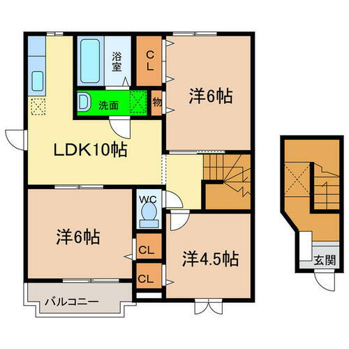 徳島県阿南市那賀川町苅屋 阿波中島駅 3LDK アパート 賃貸物件詳細