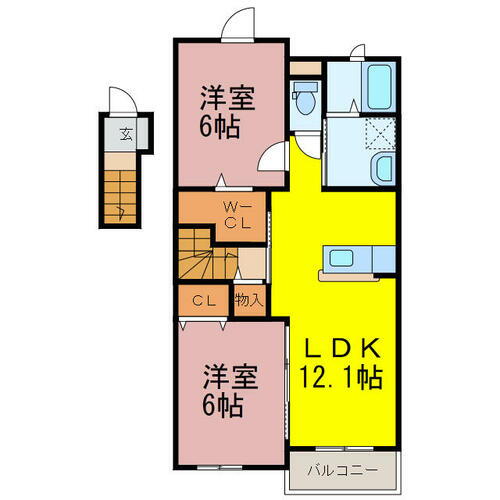 埼玉県羽生市大字藤井上組 羽生駅 2LDK アパート 賃貸物件詳細