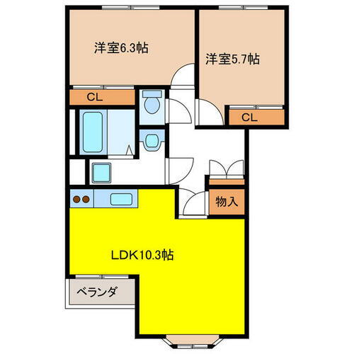 岐阜県関市肥田瀬 関富岡駅 2LDK アパート 賃貸物件詳細