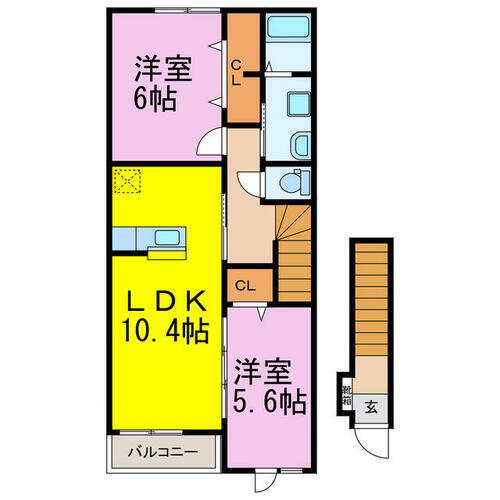 埼玉県行田市藤原町２丁目 東行田駅 2LDK アパート 賃貸物件詳細