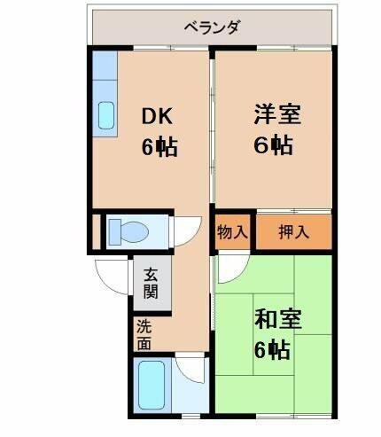 和歌山県和歌山市松島 紀伊中ノ島駅 2DK マンション 賃貸物件詳細