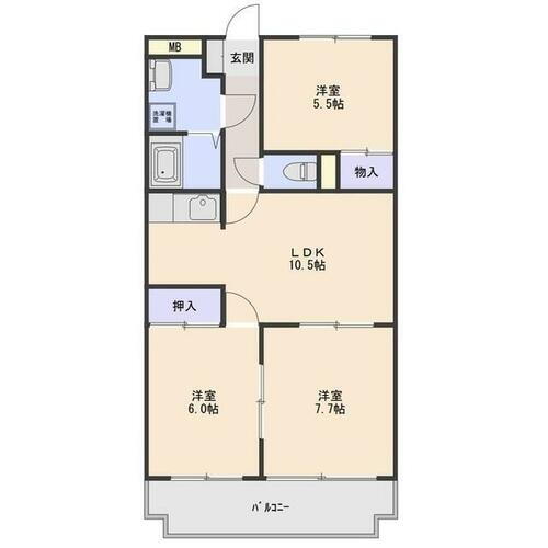 群馬県伊勢崎市宮子町 賃貸マンション