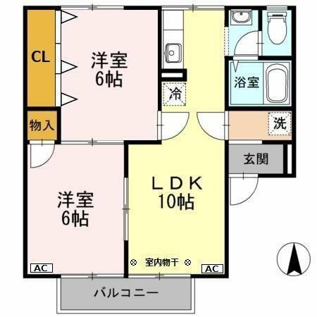 秋田県秋田市牛島西２丁目 賃貸アパート
