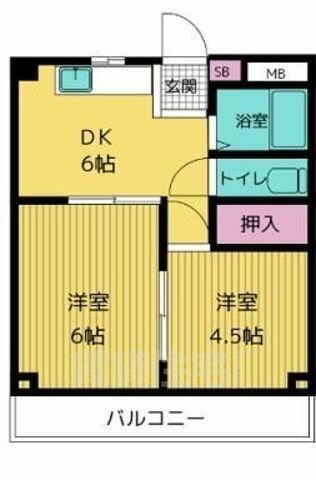 東京都三鷹市牟礼４丁目 三鷹台駅 2DK マンション 賃貸物件詳細