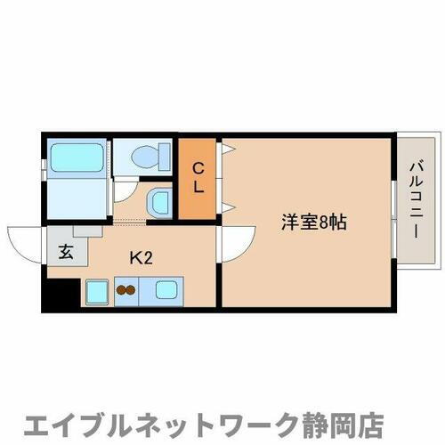 静岡県静岡市葵区岳美１丁目 静岡駅 1K アパート 賃貸物件詳細