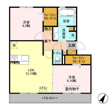 千葉県佐倉市王子台６丁目 京成臼井駅 2LDK アパート 賃貸物件詳細