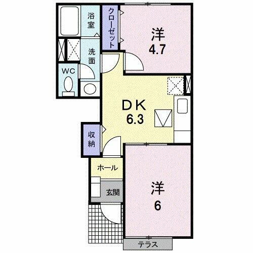福岡県久留米市田主丸町益生田 田主丸駅 2DK アパート 賃貸物件詳細
