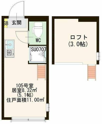 東京都杉並区下高井戸３丁目 桜上水駅 ワンルーム アパート 賃貸物件詳細